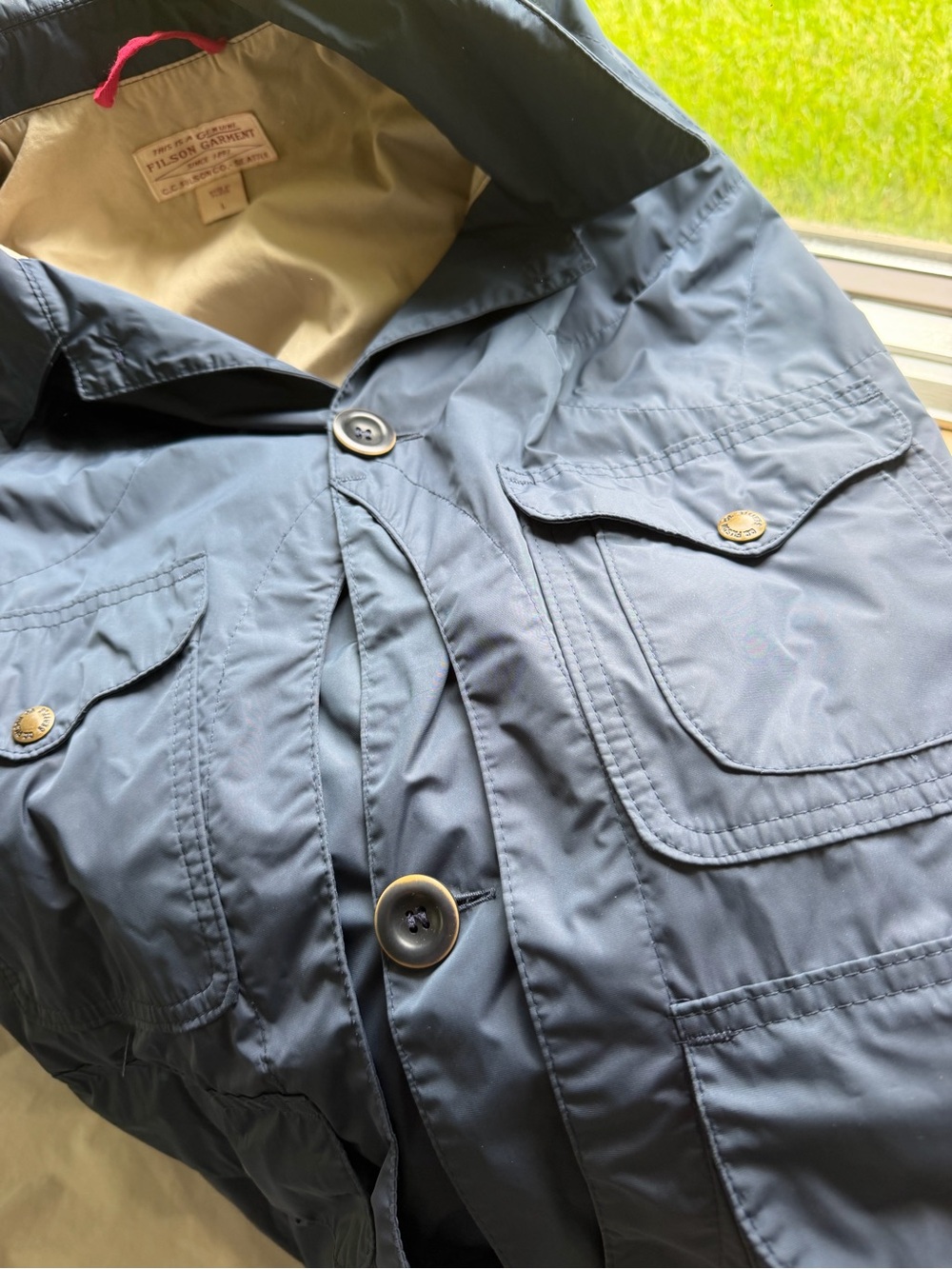 Filson Packable Elkhorn Jacket in Blue - Picture 6 of 6